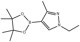 1-ethyl-3-methyl-4-(tetramethyl-1,3,2-dioxaborolan-2-yl)-1H-pyrazole 化学構造式