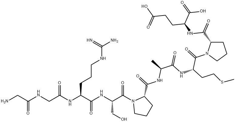 H-Gly-Gly-Arg-Ser-Pro-Ala-Met-Pro-Glu-OH Structure