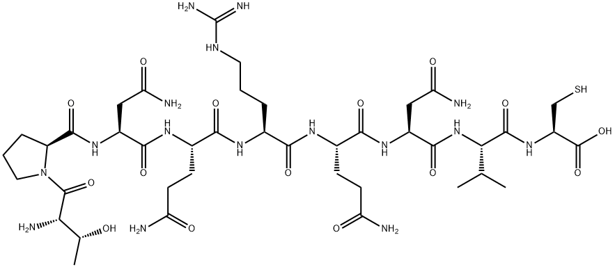 H-THR-PRO-ASN-GLN-ARG-GLN-ASN-VAL-CYS-OH TRIFLUOROACETATE SALT 结构式