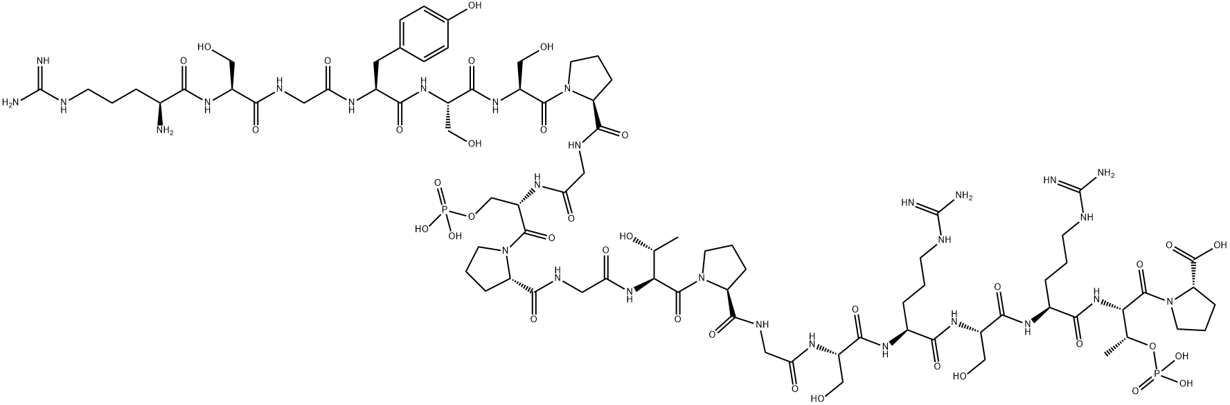 (Ser(POH)22,Thr(POH)2)-Tau Peptide (194-213),2022956-55-2,结构式