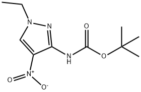 tert-butyl (1-ethyl-4-nitro-1H-pyrazol-3-yl)carbamate,2023003-06-5,结构式