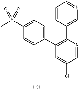 2,3'-Bipyridine, 5-chloro-3-[4-(methylsulfonyl)phenyl]-, hydrochloride (1:1) Structure