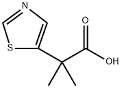 2-methyl-2-(1,3-thiazol-5-yl)propanoic acid,2025556-80-1,结构式