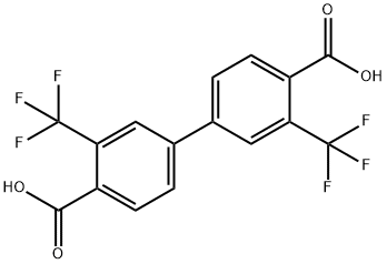 3,3′-二(三氟甲基)-4,4′-联苯二甲酸 结构式
