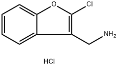 (2-chloro-1-benzofuran-3-yl)methanamine hydrochloride Struktur