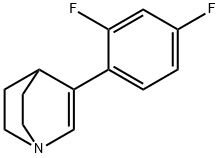 1-Azabicyclo[2.2.2]oct-2-ene, 3-(2,4-difluorophenyl)- 化学構造式