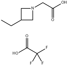 2-(3-ethylazetidin-1-yl)acetic acid, trifluoroacetic acid Struktur