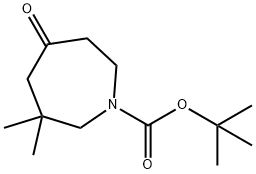 tert-Butyl 3,3-dimethyl-5-oxoazepane-1-carboxylate Struktur