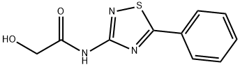 2-羟基-N-(5-苯基-1,2,4-噻二唑-3-基)乙酰胺 结构式