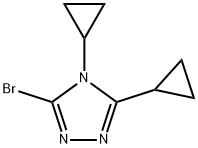 3-Bromo-4,5-dicyclopropyl-4H-1,2,4-triazole Struktur