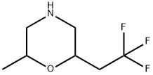 Morpholine, 2-methyl-6-(2,2,2-trifluoroethyl)- Struktur