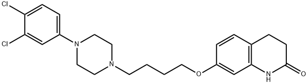 2(1H)-Quinolinone, 7-[4-[4-(3,4-dichlorophenyl)-1-piperazinyl]butoxy]-3,4-dihydro- Struktur