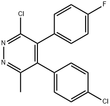 Pyridazine, 3-chloro-5-(4-chlorophenyl)-4-(4-fluorophenyl)-6-methyl- Structure