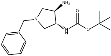 (3R,4R)-tert-butyl (4-amino-1-benzylpyrrolidin-3-yl)carbamate Structure
