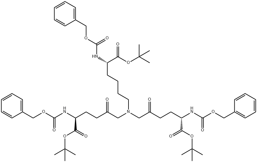 L-Lysine, N6,N6-bis[(5S)-6-(1,1-dimethylethoxy)-2,6-dioxo-5-[[(phenylmethoxy)carbonyl]amino]hexyl]-N2-[(phenylmethoxy)carbonyl]-, 1,1-dimethylethyl ester (9CI),204074-54-4,结构式