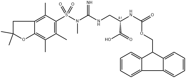 Fmoc-Alg(Me,Pbf)-OH 结构式