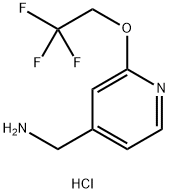 4-Pyridinemethanamine, 2-(2,2,2-trifluoroethoxy)-, hydrochloride (1:1) Structure