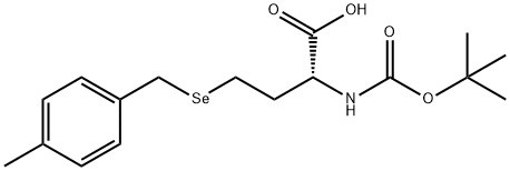 Butanoic acid, 2-[[(1,1-dimethylethoxy)carbonyl]amino]-4-[[(4-methylphenyl)methyl]seleno]-, (2R)- Structure