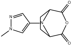 3-Oxa-8-azabicyclo[3.2.1]octane-2,4-dione, 8-(1-methyl-1H-pyrazol-4-yl)- Structure