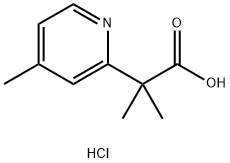 2-methyl-2-(4-methylpyridin-2-yl)propanoic acid hydrochloride Struktur