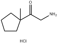 2-amino-1-(1-methylcyclopentyl)ethan-1-one hydrochloride Structure