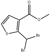 2-(二溴甲基)-3-噻吩甲酸甲酯 结构式