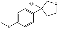 3-Furanamine, tetrahydro-3-[4-(methylthio)phenyl]- Struktur