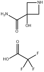 3-hydroxyazetidine-3-carboxamide trifluoroacetic acid Struktur