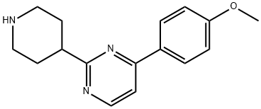 Pyrimidine, 4-(4-methoxyphenyl)-2-(4-piperidinyl)- Structure