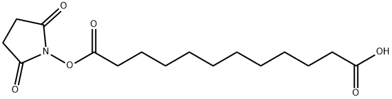 Dodecanedioic acid, 1-(2,5-dioxo-1-pyrrolidinyl) ester Structure