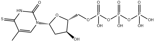 Thymidine 5'-(tetrahydrogen triphosphate), 4-thio- Struktur