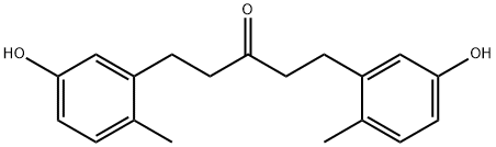 1,5-Bis(5-hydroxy-2-methylphenyl)pentan-3-one Struktur