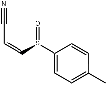 2-Propenenitrile, 3-[(R)-(4-methylphenyl)sulfinyl]-, (2Z)- Struktur