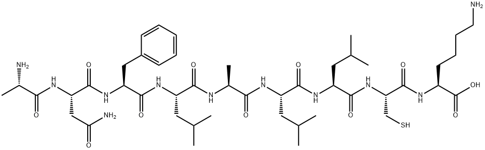L-Lysine, L-alanyl-L-asparaginyl-L-phenylalanyl-L-leucyl-L-alanyl-L-leucyl-L-leucyl-L-cysteinyl- 结构式