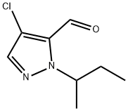 1-sec-butyl-4-chloro-1H-pyrazole-5-carbaldehyde Struktur
