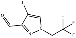 4-iodo-1-(2,2,2-trifluoroethyl)-1H-pyrazole-3-carbaldehyde Structure