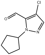 4-chloro-1-cyclopentyl-1H-pyrazole-5-carbaldehyde Structure