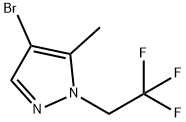 4-溴-5-甲基-1-(2,2,2-三氟乙基)-1H-吡唑, 2054953-75-0, 结构式