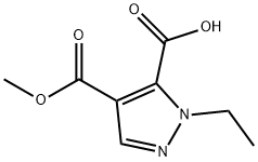 1-ethyl-4-(methoxycarbonyl)-1H-pyrazole-5-carboxylic acid Structure