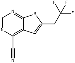 6-(2,2,2-Trifluoroethyl)thieno[2,3-d]pyrimidine-4-carbonitrile Structure