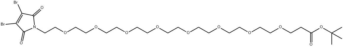 3,4-Dibromo-Mal-PEG8-t-butyl ester Structure