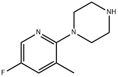 1-(5-fluoro-3-methylpyridin-2-yl)piperazinehydrochloride(WX160427) 化学構造式