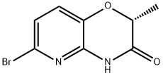 (R)-6-Bromo-2-methyl-2H-pyrido[3,2-b][1,4]oxazin-3(4H)-one Struktur