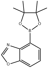 Benzoxazole, 4-(4,4,5,5-tetramethyl-1,3,2-dioxaborolan-2-yl)- 化学構造式