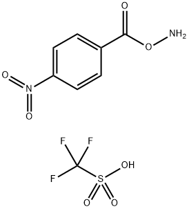 Benzoic acid, 4-nitro-, azanyl ester, compd. with 1,1,1-trifluoromethanesulfonate (1:1) Structure