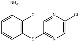 Benzenamine, 2-chloro-3-[(5-chloro-2-pyrazinyl)thio]- 化学構造式