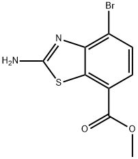 methyl 2-amino-4-bromo-1,3-benzothiazole-7-carboxylate,2057406-22-9,结构式
