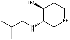 4-Piperidinol, 3-[(2-methylpropyl)amino]-, (3S,4S)- Struktur