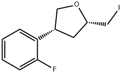 Furan, 4-(2-fluorophenyl)tetrahydro-2-(iodomethyl)-, (2S,4R)- Structure