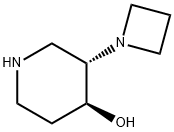 4-Piperidinol, 3-(1-azetidinyl)-, (3S,4S)- Struktur